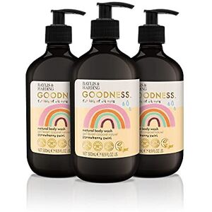 Baylis & Harding Goodness Kids Strawberry Swirl Natural Body Wash 500ml, (Pack of 3) - Vegan Frie Baylis & Harding Goodness Kids Strawberry Swirl Natural Body Wash 500ml, (Pack of 3) - Vegan Frie