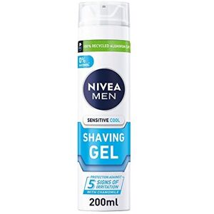 NIVEA MEN Sensitive Cooling Shaving Gel(200 ml), Alcohol-Free Cool Sensitive Ski NIVEA MEN Sensitive Cooling Shaving Gel(200 ml), Alcohol-Free Cool Sensitive Ski