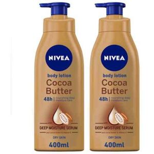 NIVEA Hydrating Body Lotion Moisturizer Cocoa Butter Vitamin E 400ml Pack of 2 NIVEA Hydrating Body Lotion Moisturizer Cocoa Butter Vitamin E 400ml Pack of 2