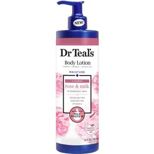 Unbranded Dr Teal's Moisture Calming Rose And Milk & Essential Oil Body Lotion White 532ml Unbranded Dr Teal's Moisture Calming Rose And Milk & Essential Oil Body Lotion White 532ml