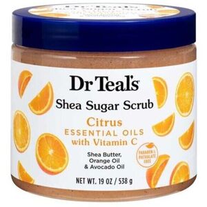 Unbranded Dr Teal's Shea Sugar Scrub Pink with Citrus Essential Oils & Vitamin C - 538g Unbranded Dr Teal's Shea Sugar Scrub Pink with Citrus Essential Oils & Vitamin C - 538g