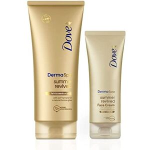 Dove Derma Spa Body Lotion, 200ml with Face Cream Summer Revived Fair to Medium, 75ml Dove Derma Spa Body Lotion, 200ml with Face Cream Summer Revived Fair to Medium, 75ml