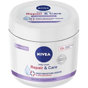 NIVEA Body Repair & Care Cream 400ml - Fragrance-Free Deep Moisture Serum, Stren NIVEA Body Repair & Care Cream 400ml - Fragrance-Free Deep Moisture Serum, Stren