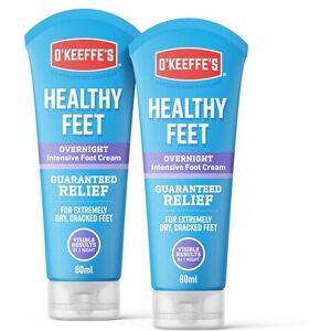 O'Keeffe's Healthy Feet Overnight, 2 x 80ml Tubes – Intensive Foot Cream for Ext O'Keeffe's Healthy Feet Overnight, 2 x 80ml Tubes – Intensive Foot Cream for Ext