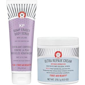 First Aid Beauty Bundle: KP Bump Eraser Body Scrub with 10% AHA – 226 g – and Ultra Repair Cream First Aid Beauty Bundle: KP Bump Eraser Body Scrub with 10% AHA – 226 g – and Ultra Repair Cream