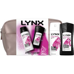 Lynx Attract for Her bodywash & body spray Washbag, 2 piece Gift Set perfect for her Lynx Attract for Her bodywash & body spray Washbag, 2 piece Gift Set perfect for her