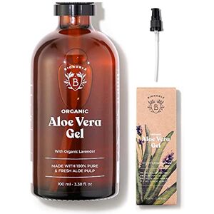BIONOBLE Organic Aloe Vera Gel 100ml - Made with 100% Pure Fresh Aloe Pulp and Organic La BIONOBLE Organic Aloe Vera Gel 100ml - Made with 100% Pure Fresh Aloe Pulp and Organic La