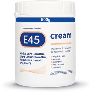 E45 Cream 500 g Tub â Moisturiser for Dry Skin and Sensitive Skin - Emollient Bo E45 Cream 500 g Tub â Moisturiser for Dry Skin and Sensitive Skin - Emollient Bo