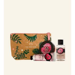 The Body Shop - 4 PC Mini Set British Rose Hand Cream, shower gel, Body Butter Zip Bag TRAVEL The Body Shop - 4 PC Mini Set British Rose Hand Cream, shower gel, Body Butter Zip Bag TRAVEL