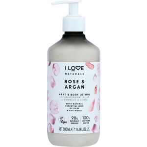 Naturals Hand and Body Lotion - Rose and Argan by I Love Cosmetics for Naturals Hand and Body Lotion - Rose and Argan by I Love Cosmetics for