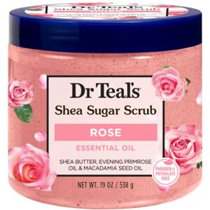 Unbranded Dr Teal's Shea Sugar Rose Body Scrub with Shea Butter & Essential Oils Exfolia Unbranded Dr Teal's Shea Sugar Rose Body Scrub with Shea Butter & Essential Oils Exfolia