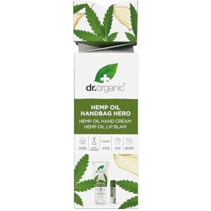 Dr Organic Hemp Oil Hand Bag Hero Gift Set, with Hand Cream & Lip Balm, Moisturising, Resto Dr Organic Hemp Oil Hand Bag Hero Gift Set, with Hand Cream & Lip Balm, Moisturising, Resto