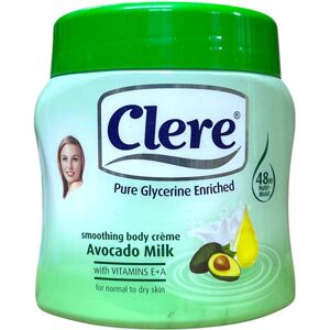 Unbranded CLERE Nourishing Body Cream Smoothing Avocado Milk 500ml Unbranded CLERE Nourishing Body Cream Smoothing Avocado Milk 500ml