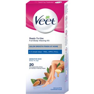 Veet Full Body Waxing Kit - Sensitive Skin Pack of 20 Wax Strips Veet Full Body Waxing Kit - Sensitive Skin Pack of 20 Wax Strips