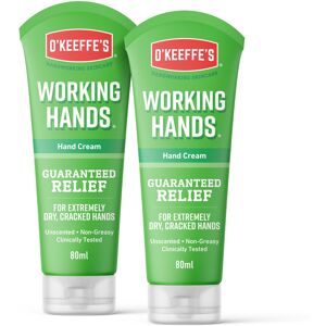 O'Keeffe's Working Hands, 80ml Tubes (2 Pack) - Hand Cream for Extremely Dry, Cr O'Keeffe's Working Hands, 80ml Tubes (2 Pack) - Hand Cream for Extremely Dry, Cr
