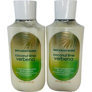 Bath & Body Works Coconut Lime Verbena Body Lotion 8 Ounces Each Pack of 2 Bath & Body Works Coconut Lime Verbena Body Lotion 8 Ounces Each Pack of 2