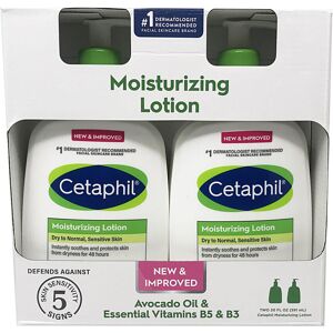 2 - 20 oz. Pack Cetaphil New & Improved Moisturizing Lotion for Dry to Normal Se 2 - 20 oz. Pack Cetaphil New & Improved Moisturizing Lotion for Dry to Normal Se