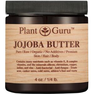 Plant Guru Jojoba Body Butter 4 oz 100 Pure Raw Fresh Natural Cold Pressed Skin Body and Ha Plant Guru Jojoba Body Butter 4 oz 100 Pure Raw Fresh Natural Cold Pressed Skin Body and Ha