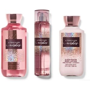 Bath & Body Works Body Care - A Thousand Wishes - Daily Trio Set - Gel Lotion & Bath & Body Works Body Care - A Thousand Wishes - Daily Trio Set - Gel Lotion &