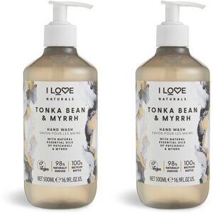 I Love Naturals Tonka Bean & Myrrh Hand Wash - 2 x 500ml I Love Naturals Tonka Bean & Myrrh Hand Wash - 2 x 500ml
