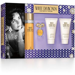 Elizabeth Taylor White Diamonds Ladies Gift Set With Spray Body Lotion Body Wa Elizabeth Taylor White Diamonds Ladies Gift Set With Spray Body Lotion Body Wa