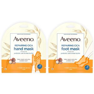 Aveeno Repairing CICA Foot Mask & Hand Mask with Prebiotic Oat and Shea Butter Aveeno Repairing CICA Foot Mask & Hand Mask with Prebiotic Oat and Shea Butter