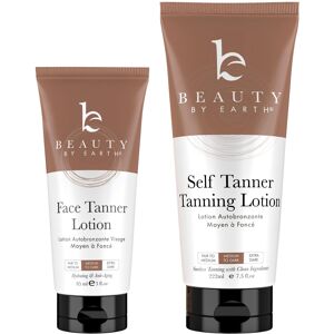 beauty by earth Self Tanner Face & Body - With Organic Aloe Vera & Shea Butter Sunless Tanning L beauty by earth Self Tanner Face & Body - With Organic Aloe Vera & Shea Butter Sunless Tanning L