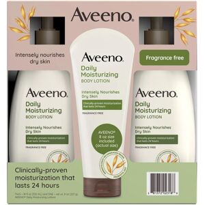 Aveeno Daily Moisturizing Body Lotion (18 fl. oz. 2 pk. + 8 oz. Tube) Aveeno Daily Moisturizing Body Lotion (18 fl. oz. 2 pk. + 8 oz. Tube)