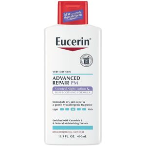 Eucerin Advanced Repair Scented Night Lotion, 48 Hour Moisturizing Body Lotion f Eucerin Advanced Repair Scented Night Lotion, 48 Hour Moisturizing Body Lotion f