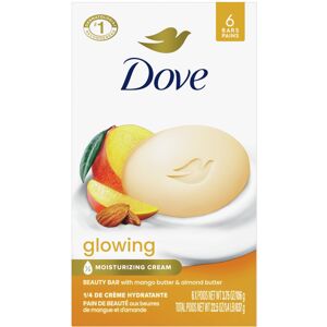 Dove Beauty Bar Soap Glowing Mango & Almond Butters 6 Bars for Radiant Skin Il Dove Beauty Bar Soap Glowing Mango & Almond Butters 6 Bars for Radiant Skin Il