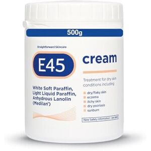 E45 Cream 500 g Tub ? Moisturiser for Dry Skin and Sensitive Skin - Emollient Bo E45 Cream 500 g Tub ? Moisturiser for Dry Skin and Sensitive Skin - Emollient Bo