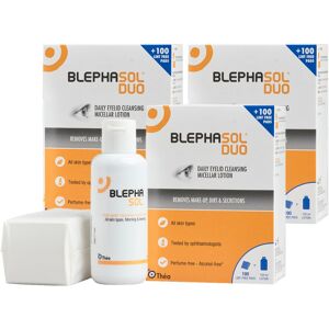 Thea 3 x Blephasol Duo 100 ml Micellar Eyelid Cleansing Lotion with 100 Lint-Free Pad Thea 3 x Blephasol Duo 100 ml Micellar Eyelid Cleansing Lotion with 100 Lint-Free Pad