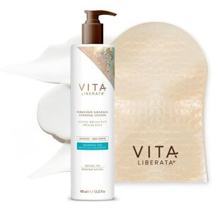 VITA LIBERATA, Fabulous Gradual Tanning Lotion 400ml & Dual Sided Self Tanner Mi VITA LIBERATA, Fabulous Gradual Tanning Lotion 400ml & Dual Sided Self Tanner Mi