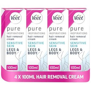 4 x 100ml Veet Hair Removal Cream for Legs & Body (Sensitive Skin) 4 x 100ml Veet Hair Removal Cream for Legs & Body (Sensitive Skin)