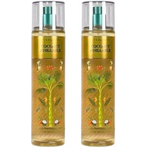 Bath & Body Works Fine Fragrance Mists Set of 2 8oz Each Bottle (Coconut Pinea Bath & Body Works Fine Fragrance Mists Set of 2 8oz Each Bottle (Coconut Pinea