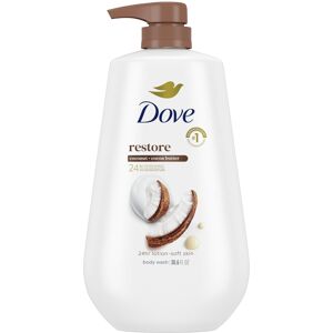 Dove Body Wash with Pump Restore Coconut & Cocoa Butter for 24hr Lotion-Soft Ski Dove Body Wash with Pump Restore Coconut & Cocoa Butter for 24hr Lotion-Soft Ski