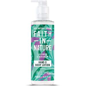 Faith In Nature Natural Lavender and Geranium Hand and Body Lotion, Relaxing, Ve Faith In Nature Natural Lavender and Geranium Hand and Body Lotion, Relaxing, Ve