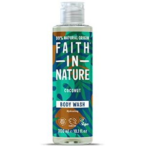 Faith In Nature 300 ml Natural Coconut Body Wash, Hydrating, Vegan and Cruelty F Faith In Nature 300 ml Natural Coconut Body Wash, Hydrating, Vegan and Cruelty F