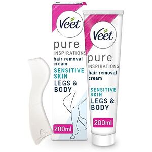 Veet Pure Sensitive Hair Removal Cream 200 ml - Leg Depilatory for Smooth, Exfol Veet Pure Sensitive Hair Removal Cream 200 ml - Leg Depilatory for Smooth, Exfol