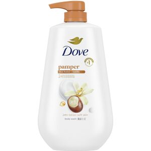 Dove Body Wash with Pump Pamper Shea Butter & Vanilla for 24hr Lotion-Soft Skin Dove Body Wash with Pump Pamper Shea Butter & Vanilla for 24hr Lotion-Soft Skin