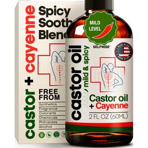 SELFWISE Organic Castor Cayenne Muscle & Body Oil - Mild & Spicy - Lightweight F SELFWISE Organic Castor Cayenne Muscle & Body Oil - Mild & Spicy - Lightweight F