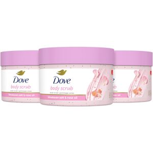 Dove Body Scrub Himalayan Salt & Rose Oil 3 Count for Visibly Silky-Smooth Nour Dove Body Scrub Himalayan Salt & Rose Oil 3 Count for Visibly Silky-Smooth Nour