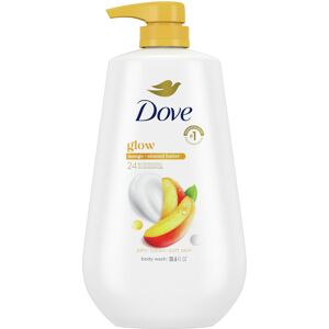 Dove Glowing Mango & Almond Butter Body Wash with Pump, 24-Hour Moisture, No Sul Dove Glowing Mango & Almond Butter Body Wash with Pump, 24-Hour Moisture, No Sul