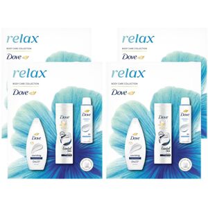 (Buy 4) Dove Relax Trio Gift Set with Hydrate Bodywash, Body Lotion & Classic De (Buy 4) Dove Relax Trio Gift Set with Hydrate Bodywash, Body Lotion & Classic De