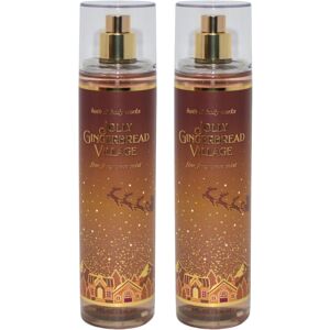 Bath & Body Works Fine Fragrance Mists Set of 2 8oz Each Bottle (Jolly Gingerb Bath & Body Works Fine Fragrance Mists Set of 2 8oz Each Bottle (Jolly Gingerb