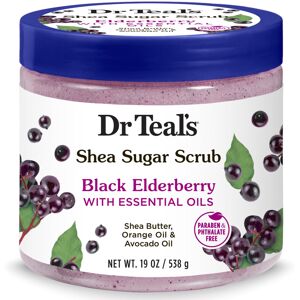 Unbranded Dr Teal's Shea Sugar Body Scrub Black Elderberry with Essential Oils 538g Unbranded Dr Teal's Shea Sugar Body Scrub Black Elderberry with Essential Oils 538g