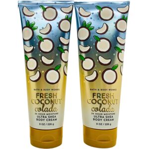 Bath & Body Works Ultra Shea Body Cream 8oz Each Pack of 2 (Fresh Coconut Colada Bath & Body Works Ultra Shea Body Cream 8oz Each Pack of 2 (Fresh Coconut Colada