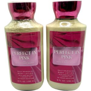 Bath & Body Works Body Perfect In Pink Lotion 8 Ounces Each Pack of 2 Bath & Body Works Body Perfect In Pink Lotion 8 Ounces Each Pack of 2