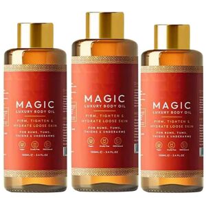 CXINLky 3Pcs Magic Body Oil 100ml Each, Tightens Firms & Plumps Sagging Skin for Arms Ch CXINLky 3Pcs Magic Body Oil 100ml Each, Tightens Firms & Plumps Sagging Skin for Arms Ch