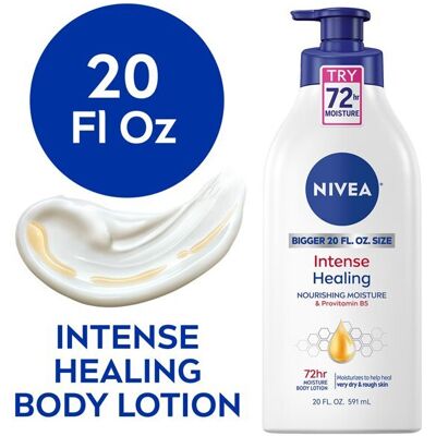 NIVEA Intense Healing Body Lotion, 72 Hour Moisture for Dry to Very Dry Skin, 20 NIVEA Intense Healing Body Lotion, 72 Hour Moisture for Dry to Very Dry Skin, 20